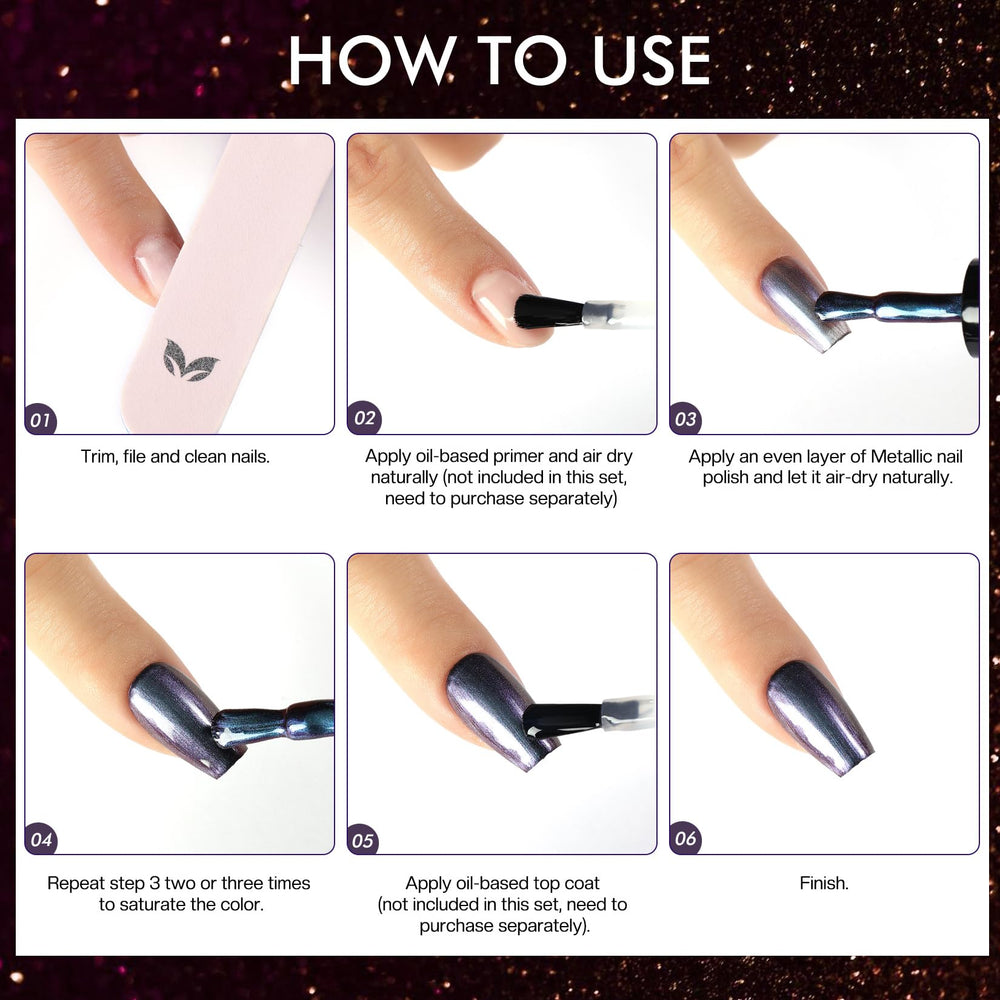 Morovan glitter polish reflecting light to show holographic depth benefit