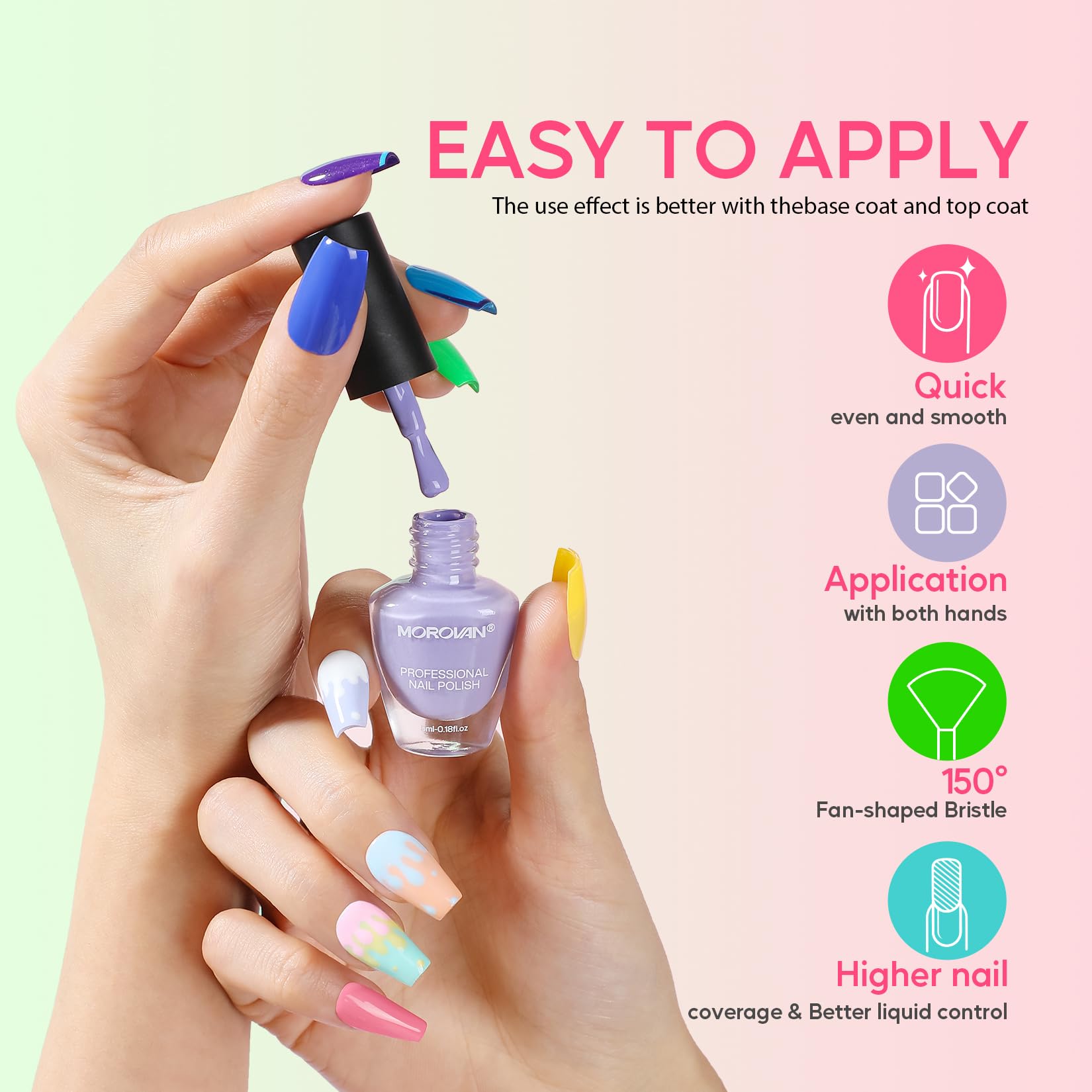 Morovan glitter shades detail highlighting sparkle options for accent nails and shine