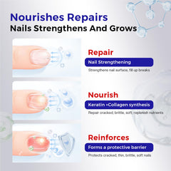 Morovan on hand model applying hardener to protect nails and add shine
