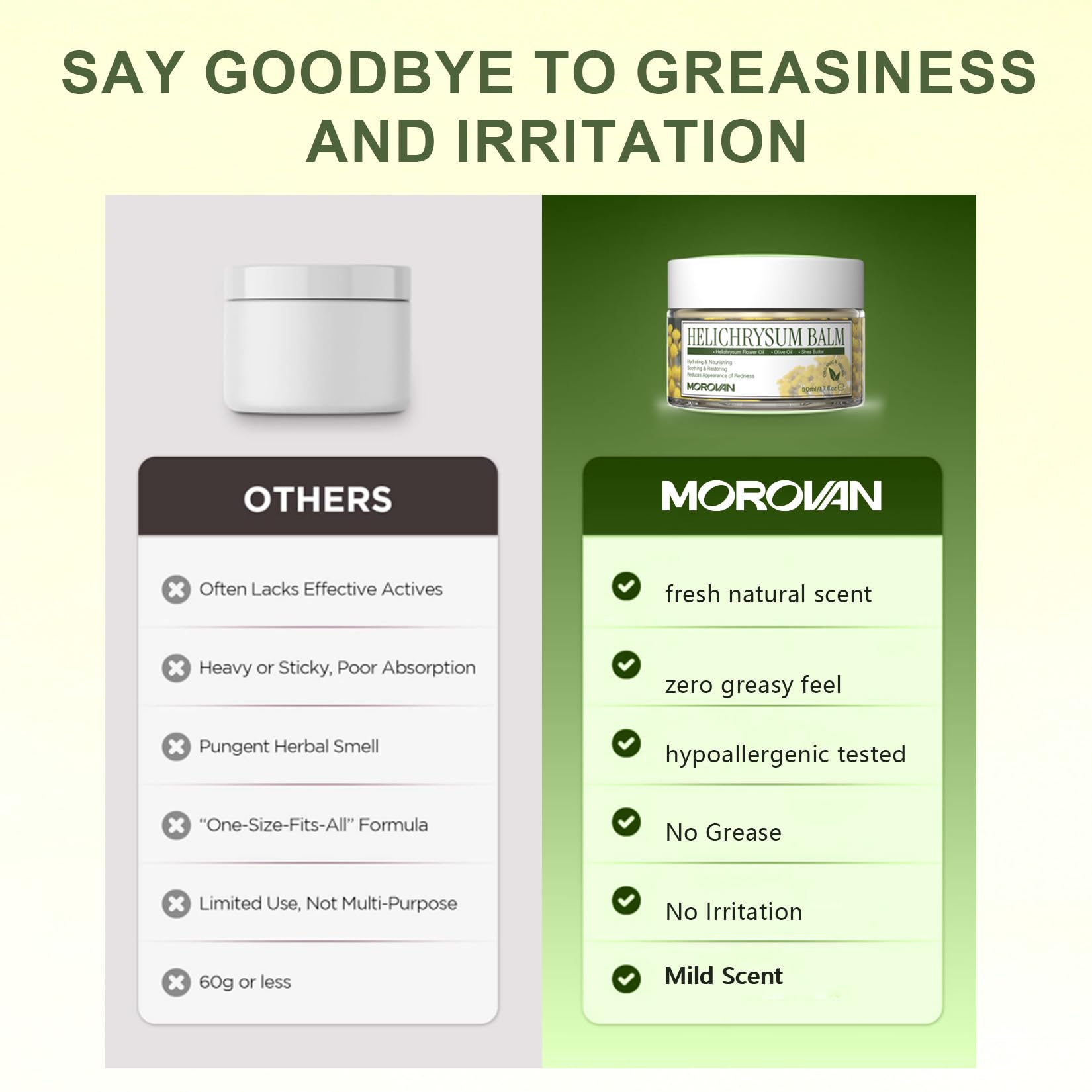 Morovan jar in hand to show portable size for on-the-go care