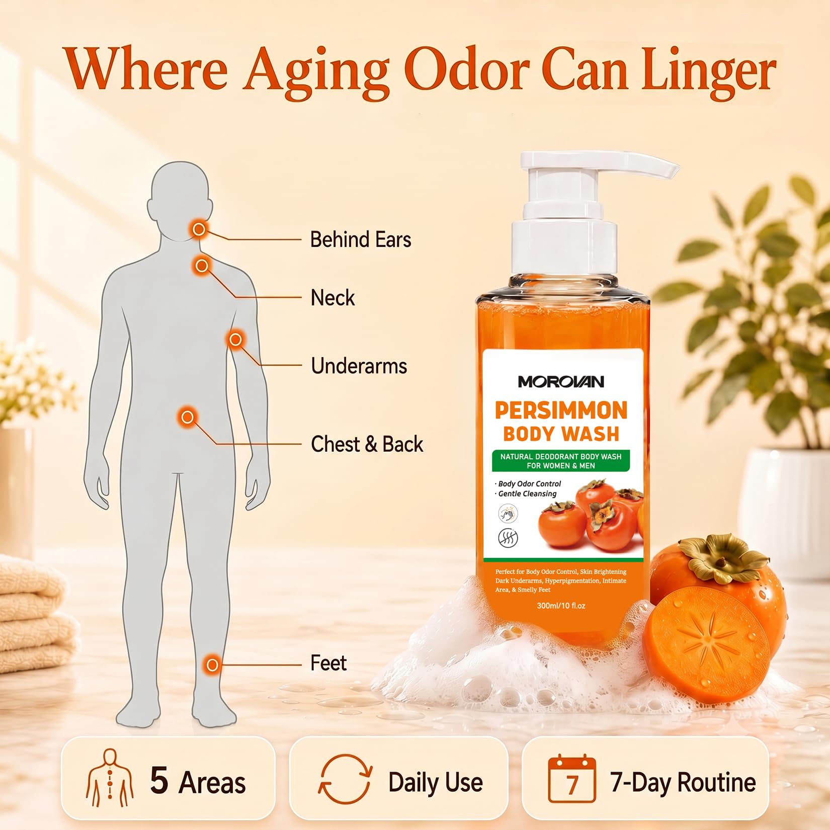 Morovan rich lather on hands indicating soft skin after wash