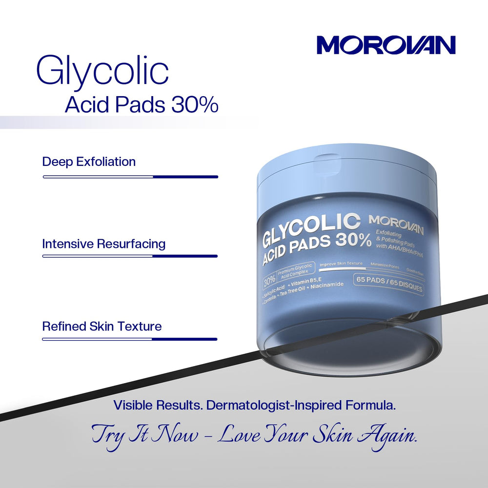 Bathroom shelf with Morovan pads implying a spa-quality routine