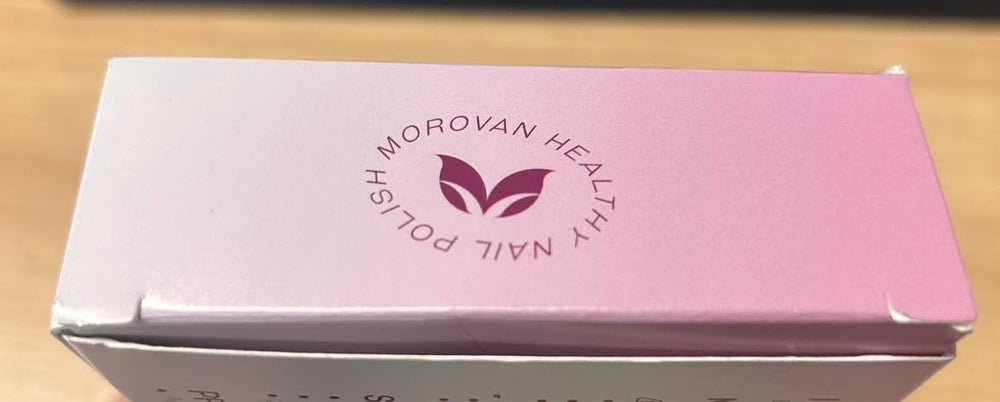 Morovan manicure in use on hands, showcasing quick-dry glossy wear for daily life
