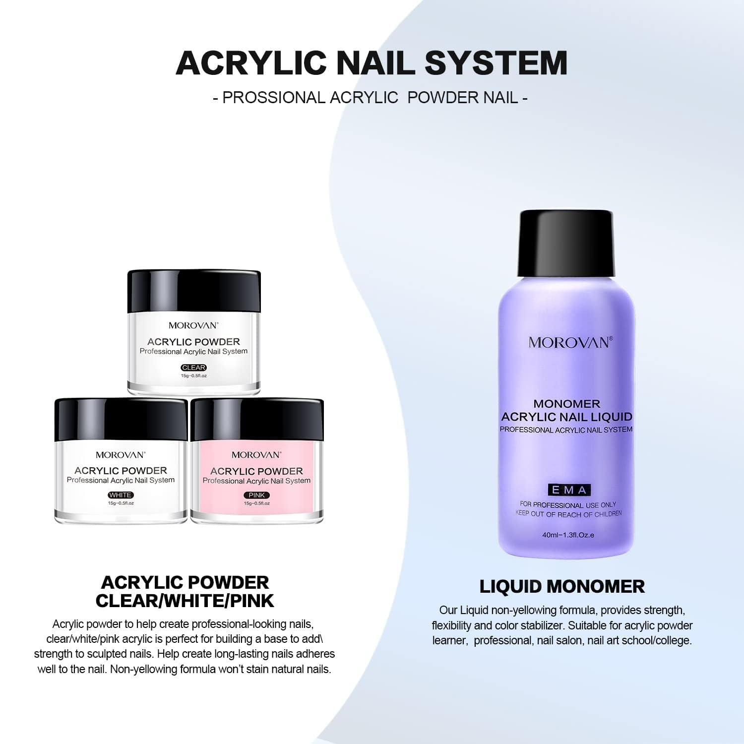 Morovan nail forms and tips displayed for easy sculpted extensions