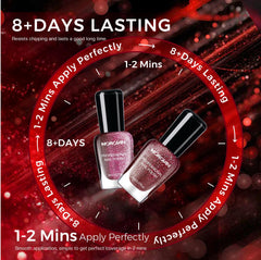 Morovan nail in use red cat-eye effect delivering bold shimmer and party-ready look