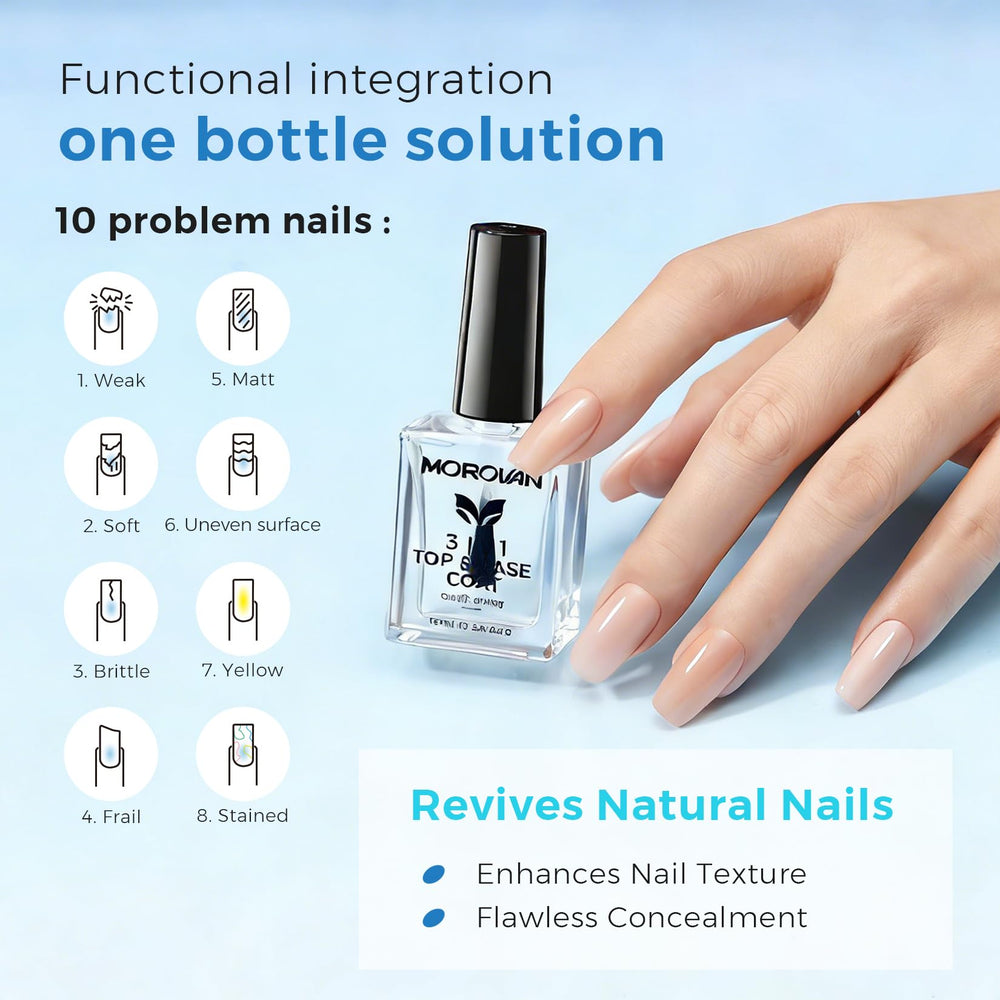 Morovan nail ridge smoothing before and after for even surface benefit