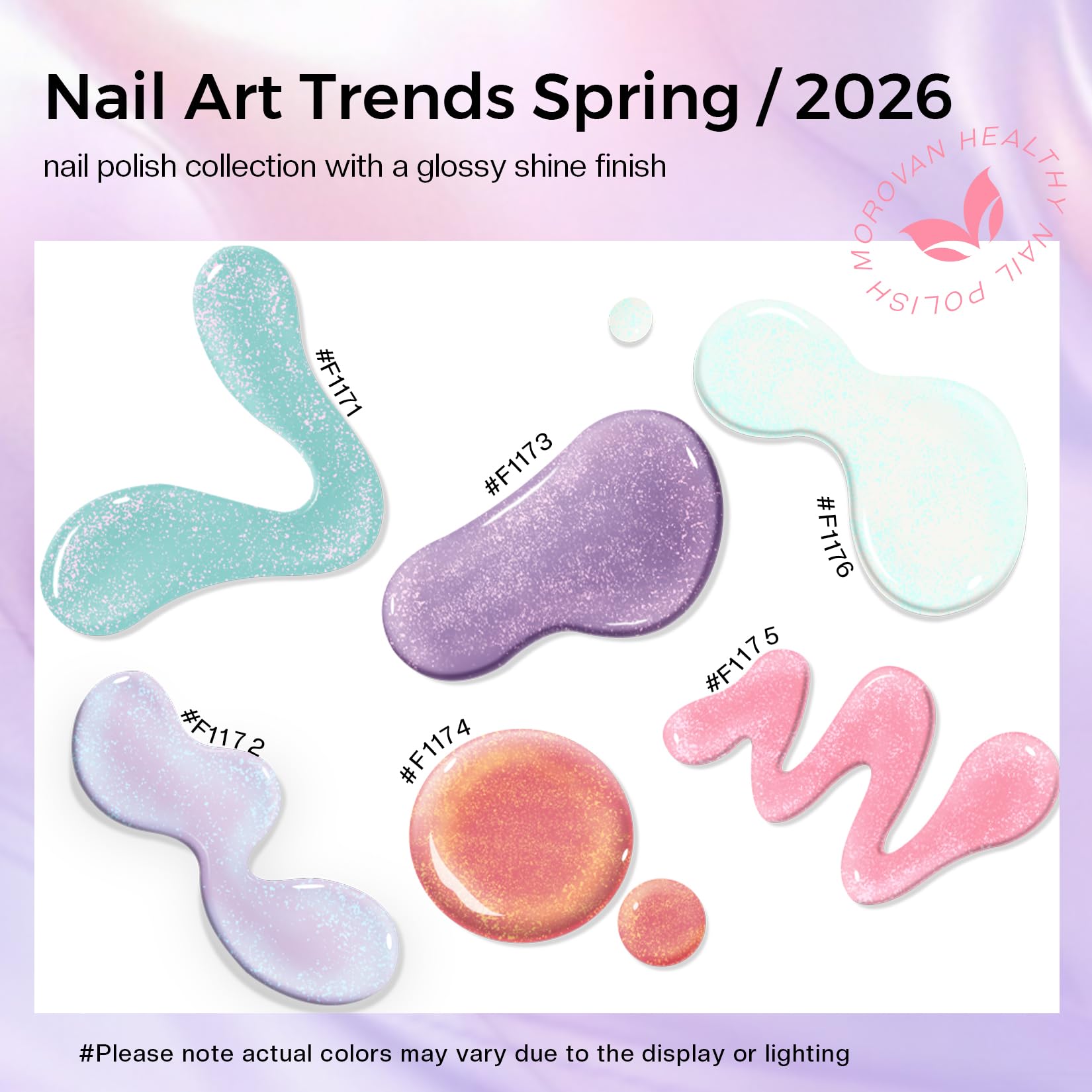 Morovan ombre demo on nails showing gradient effect and wearable mermaid sparkle