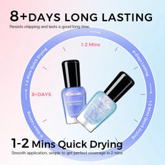 Morovan ombre nails on hand demonstrating gradient effect benefit