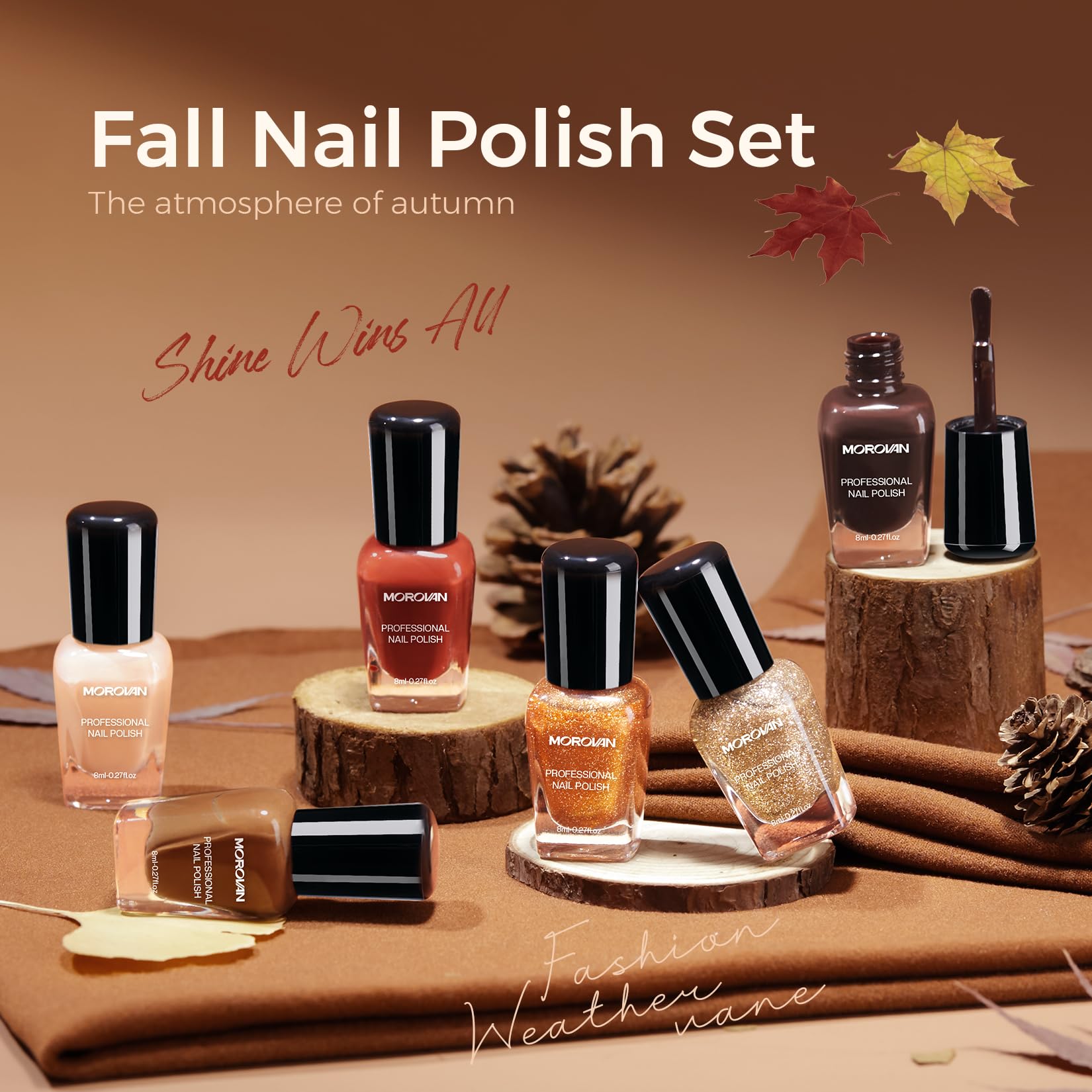 Morovan shade swatch on nail wheel illustrating true-to-tone application