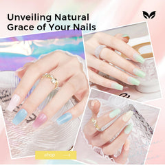 Morovan swatch strip showing sheer pastel layers and glass finish benefit layering