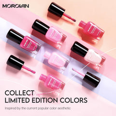 Morovan swatch strip set showing each pink shade for easy color selection