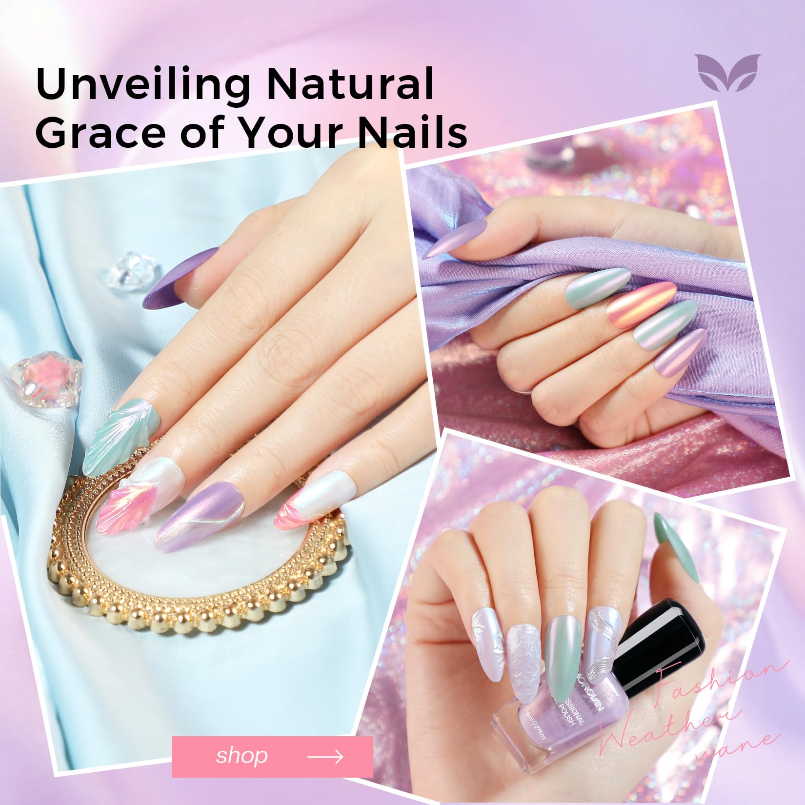 Morovan polish texture close-up revealing smooth pearl shimmer and effortless application