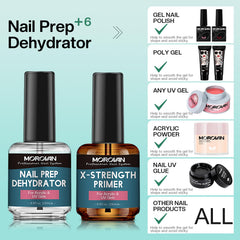 Morovan texture drop on nail showing fast drying and clear finish for better adhesion