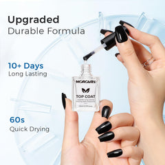 Morovan before and after nails demonstrating chip-resistant benefit