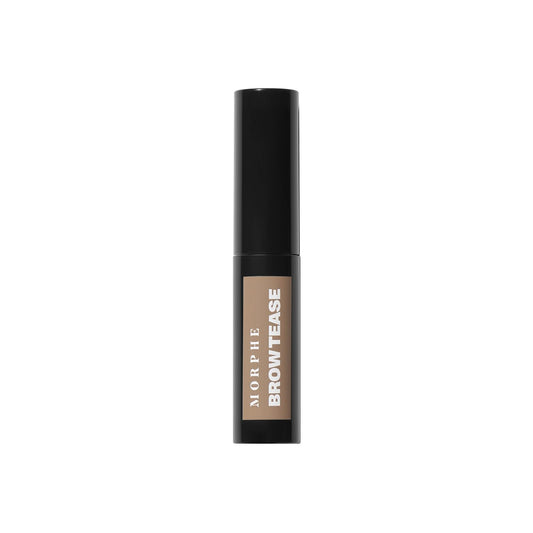 MORPHE closeup of double-curved barbell brush for precise brow shaping