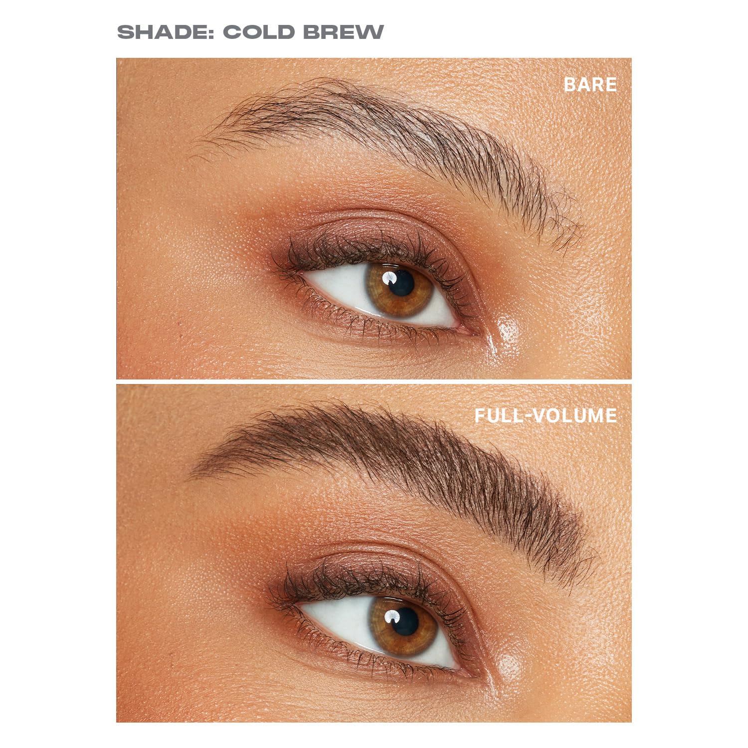 MORPHE Brow Tease applied on model brows demonstrating lifted, natural-looking benefit