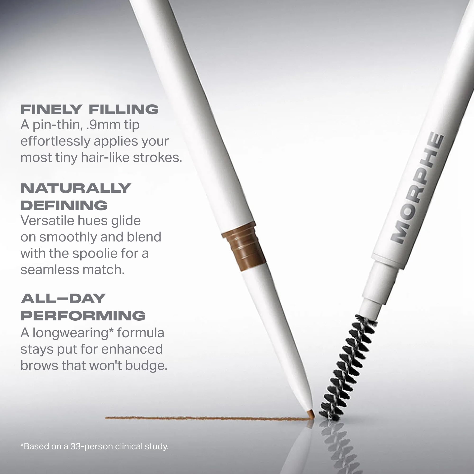 Morphe spoolie brush detail blending brow strokes for natural finish