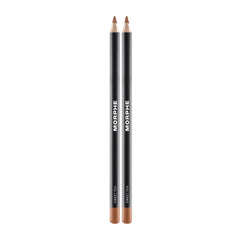 MORPHE color pencil front view showing two Sweet Tea pencils and clear caps benefit precision