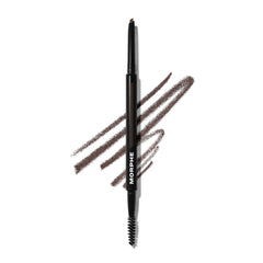 MORPHE front view of dual-ended brow pencil showcasing compact design and benefits