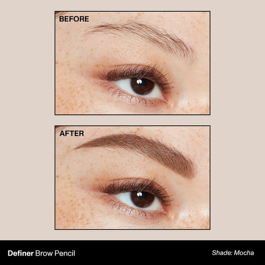 Morphe definer close-up of slanted tip highlighting control for fine strokes
