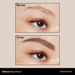 Morphe definer close-up of slanted tip highlighting control for fine strokes