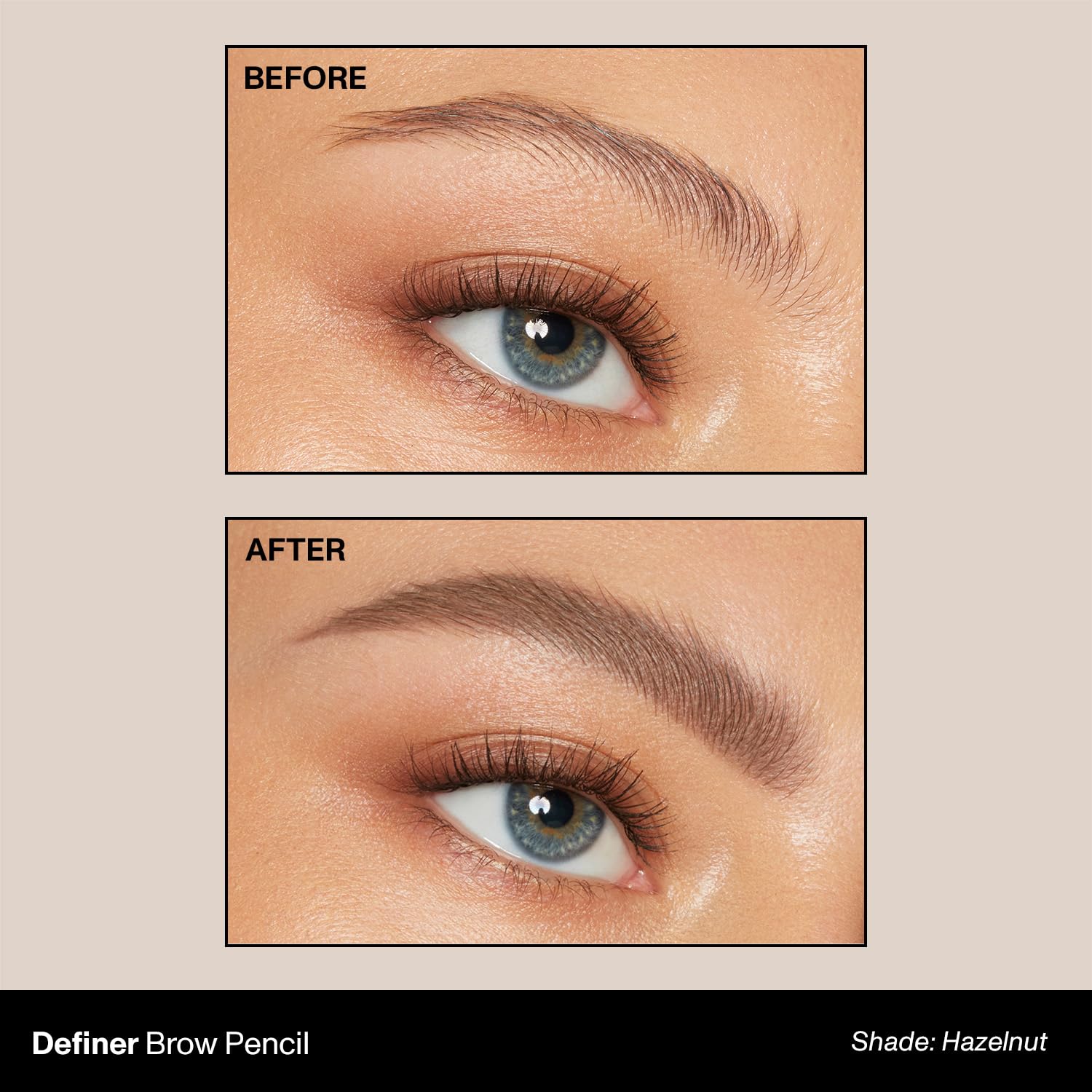 MORPHE slanted-tip closeup demonstrating sharp edge for clean brow shaping