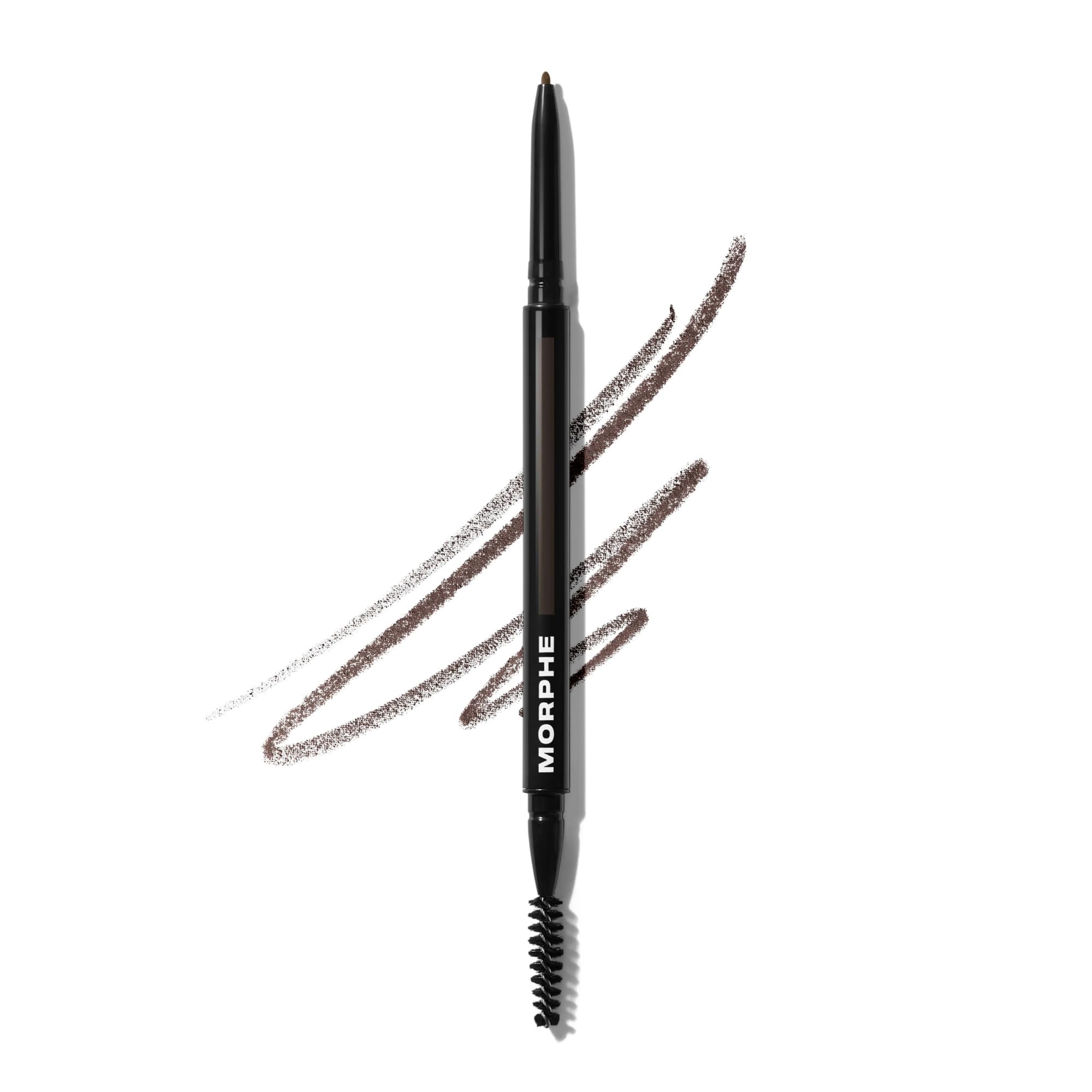 MORPHE front view of dual-ended brow pencil showing both ends and branding, precise control