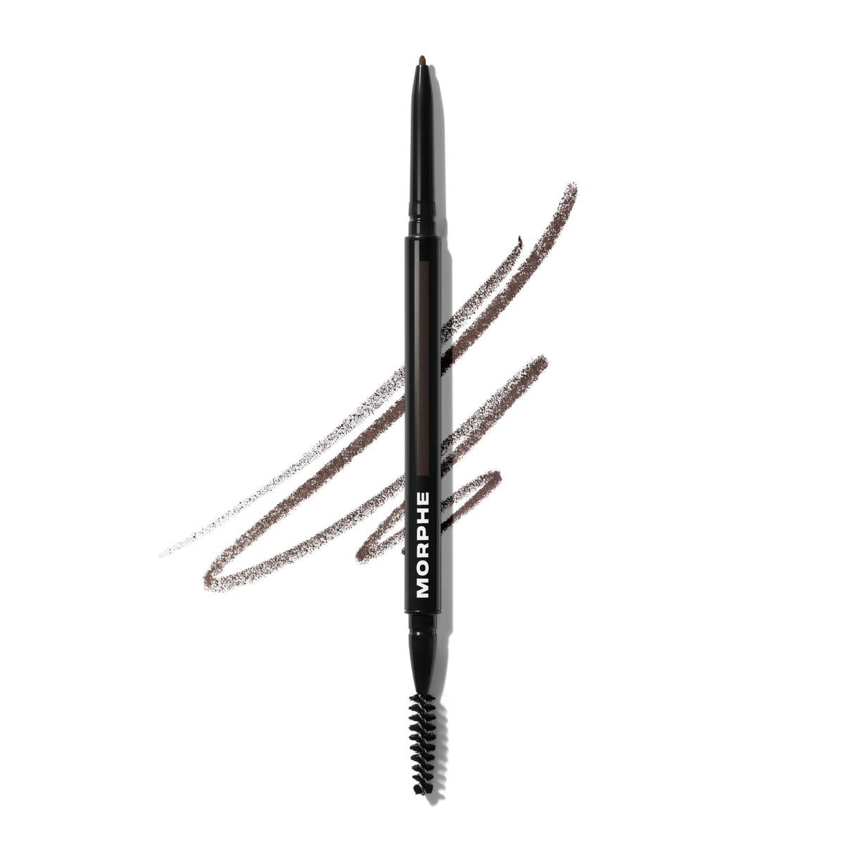 MORPHE front view of dual-ended brow pencil showing both ends and branding, precise control