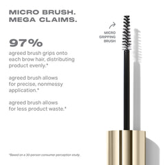 MORPHE applying gel to eyebrow for lifted, laminated shaping benefit