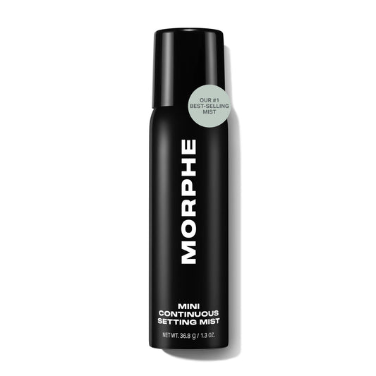 MORPHE mini front view showing compact setting mist and portability benefit