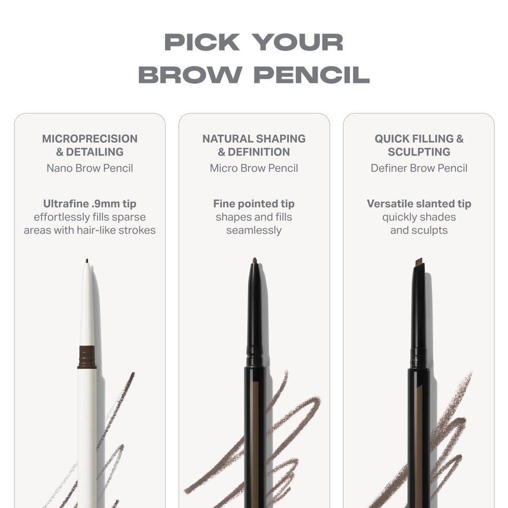 MORPHE pencil on vanity with makeup, lifestyle ease for daily use