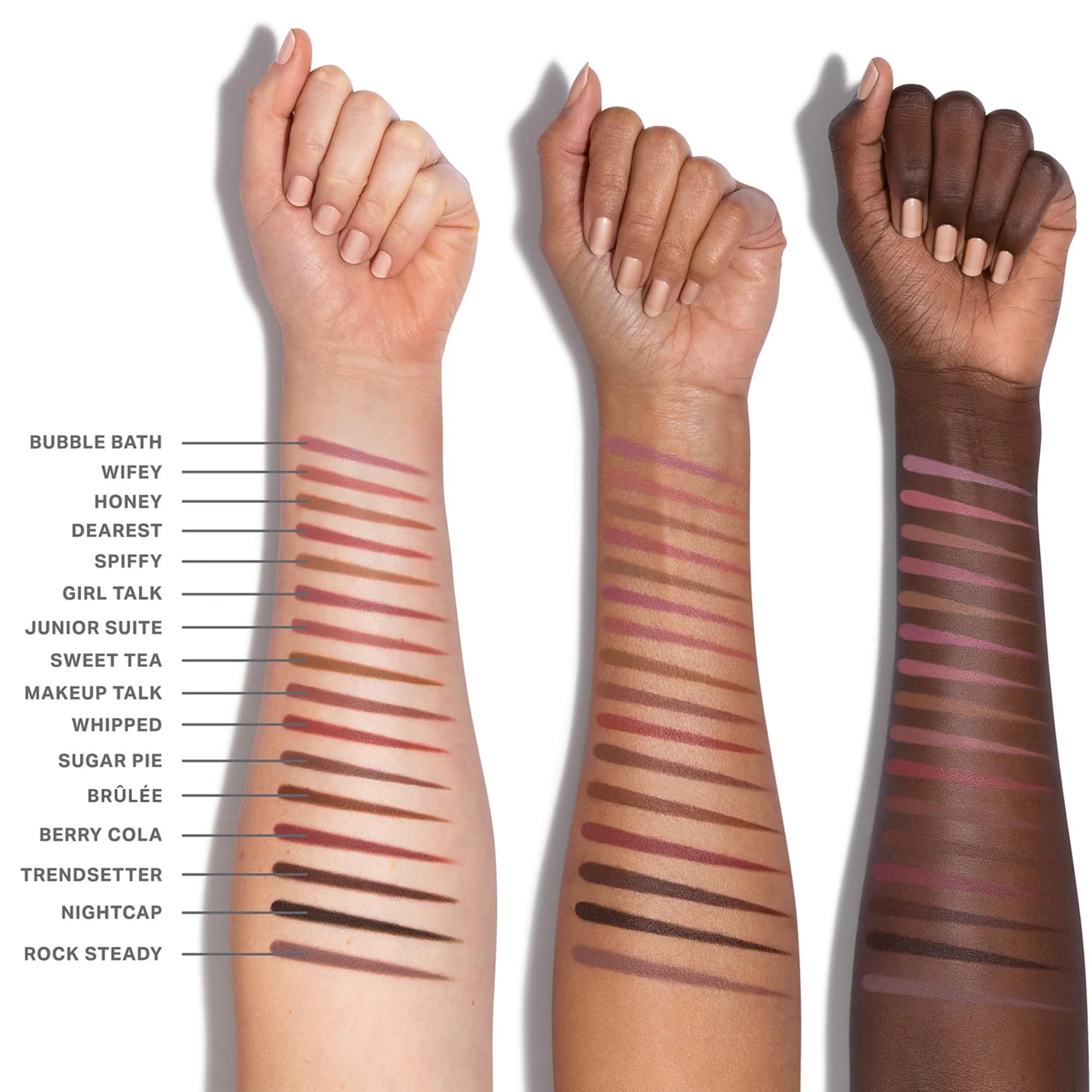 MORPHE packaging detail with label on Sugar Pie pencil for shade identification