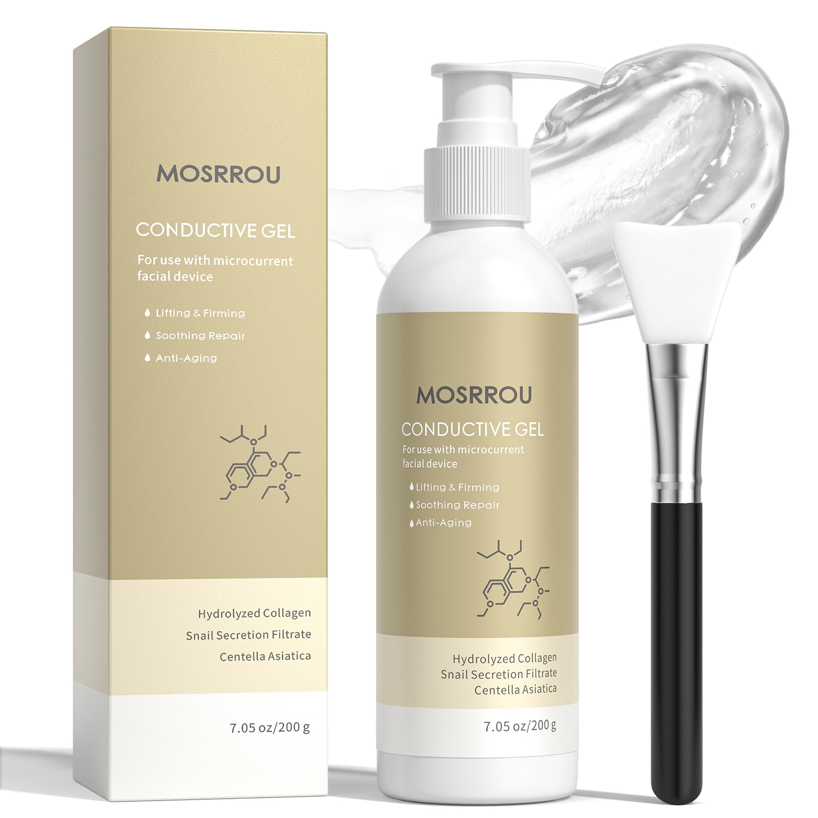 MOSRROU front packaging showing gel tube and brand for clear product identification and trust