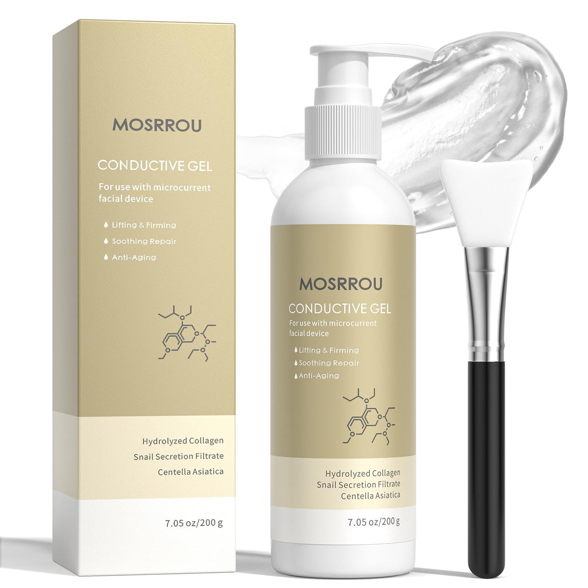 MOSRROU front packaging showing gel tube and brand for clear product identification and trust