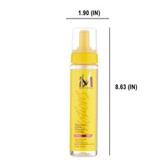Motions finished hair shine detail highlighting smooth, controlled style