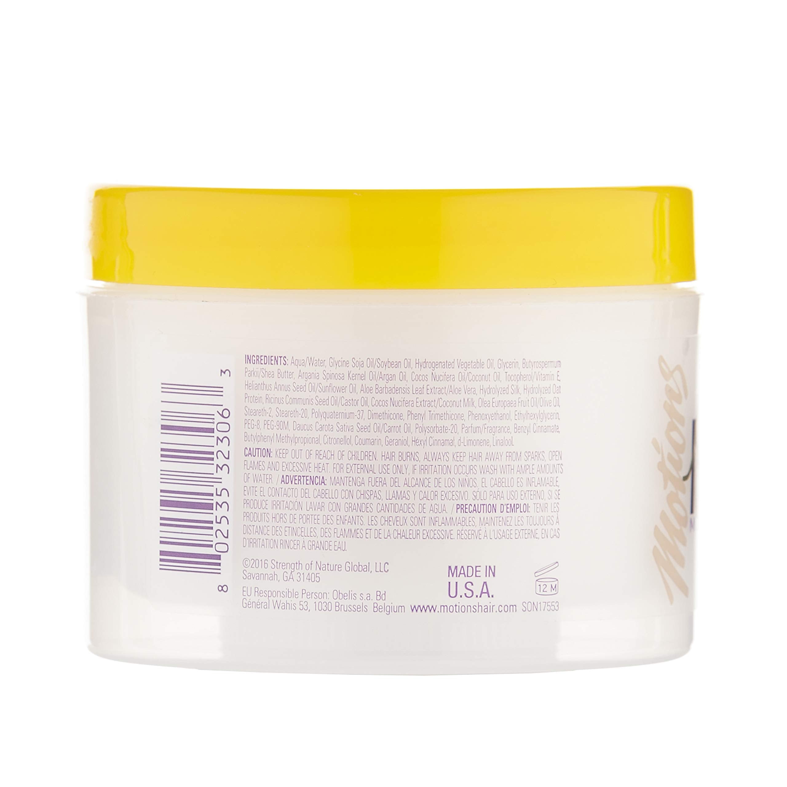 Motions open jar close-up texture highlighting creamy moisturizing finish
