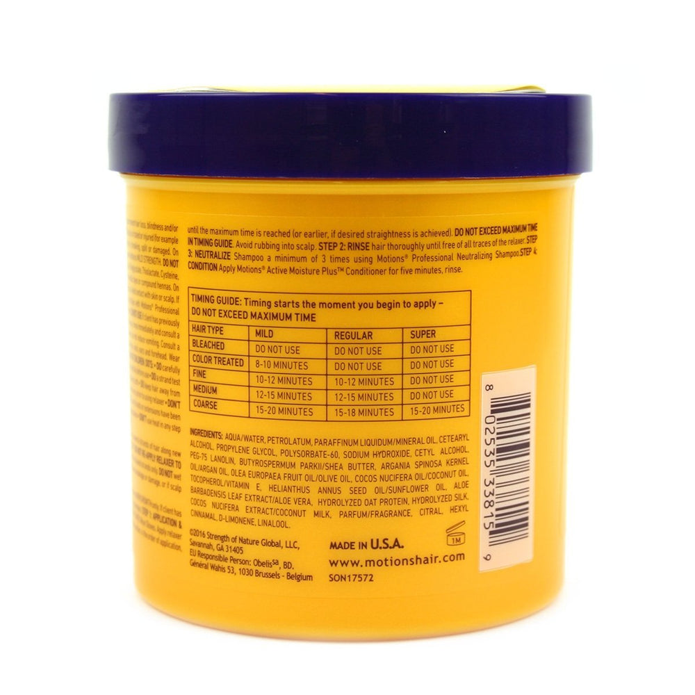 Motions open jar texture highlighting creamy, easy-to-spread formula benefit