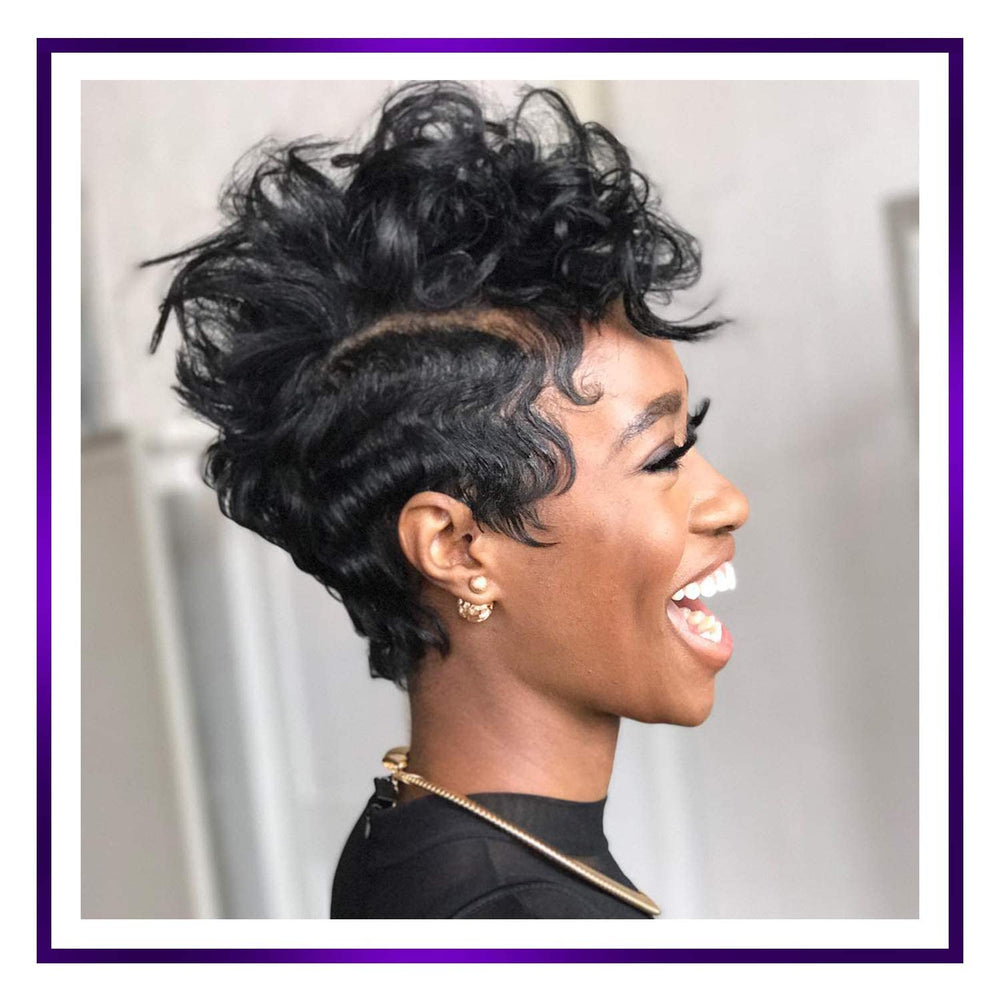 Motions stylist applying relaxer in salon illustrating professional performance