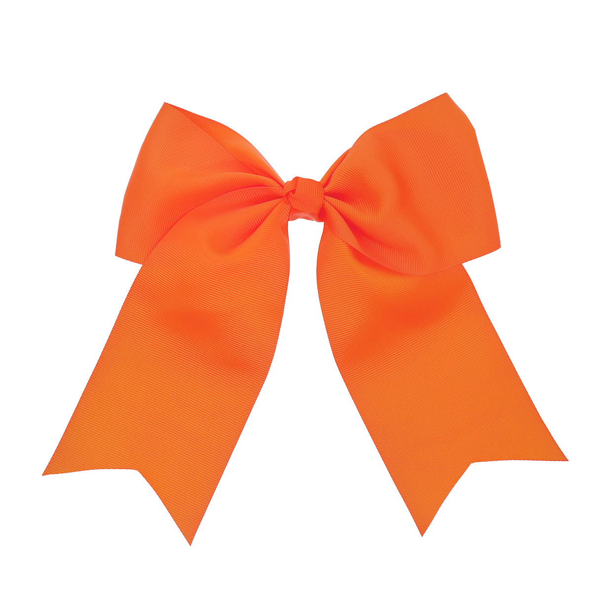 Motique Accessories orange bow front view shows bold color and playful tails