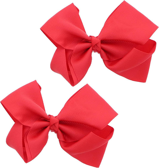Motique Accessories red bow front view showing bright color and neat shape