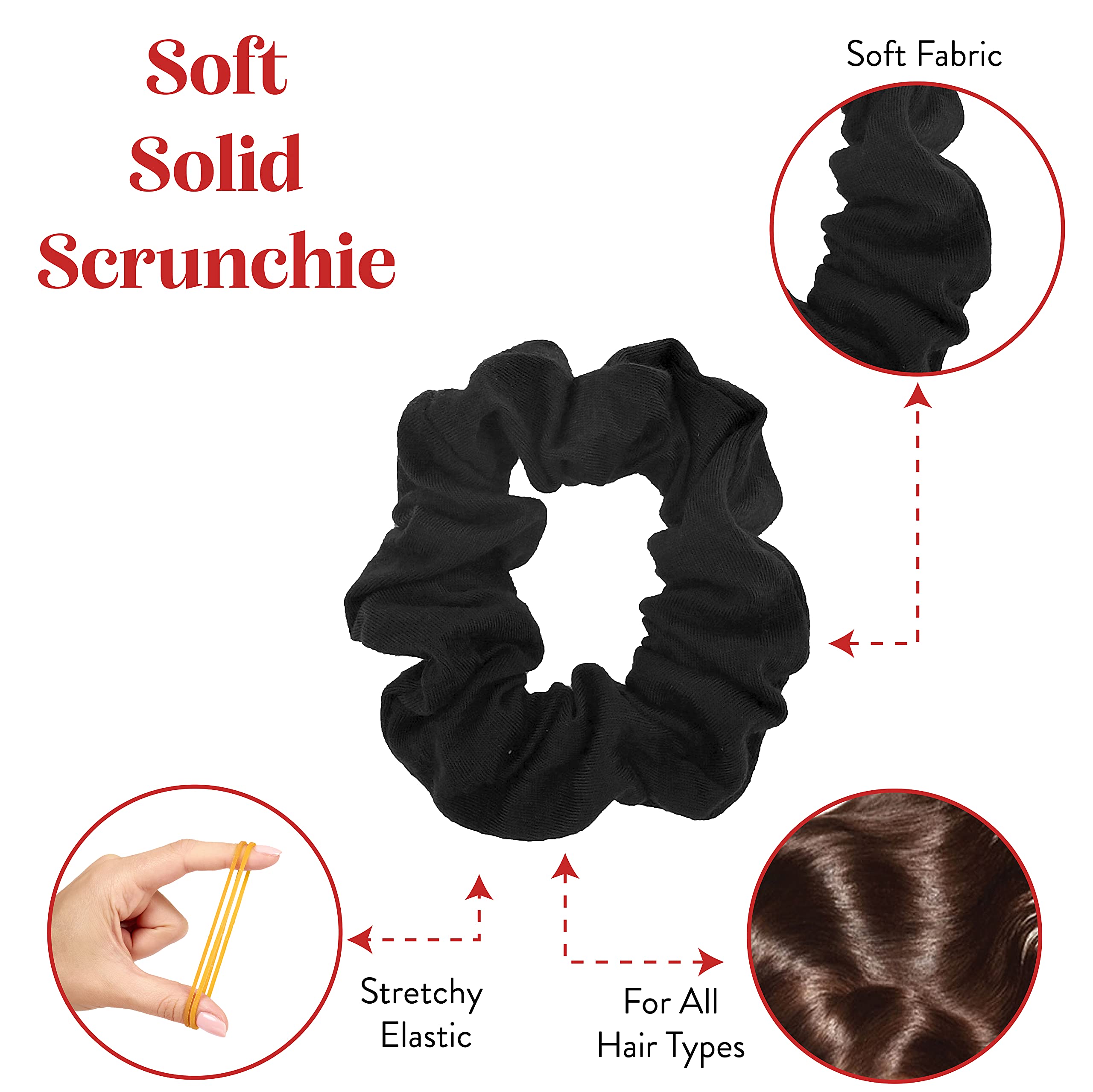 Motique Accessories scrunchie holding a ponytail in use demonstrating secure, comfortable hold