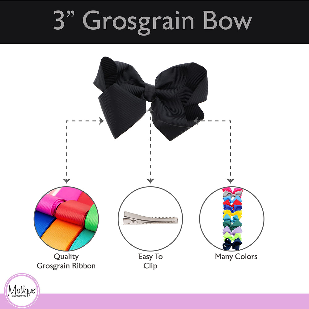 Motique Accessories bow worn in little girl's hair showing neat, photo-ready benefit