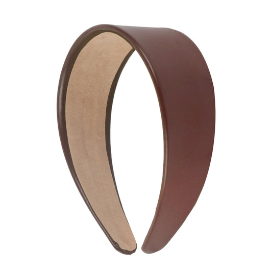 Motique Accessories brown headband front view showing polished look and neat hold