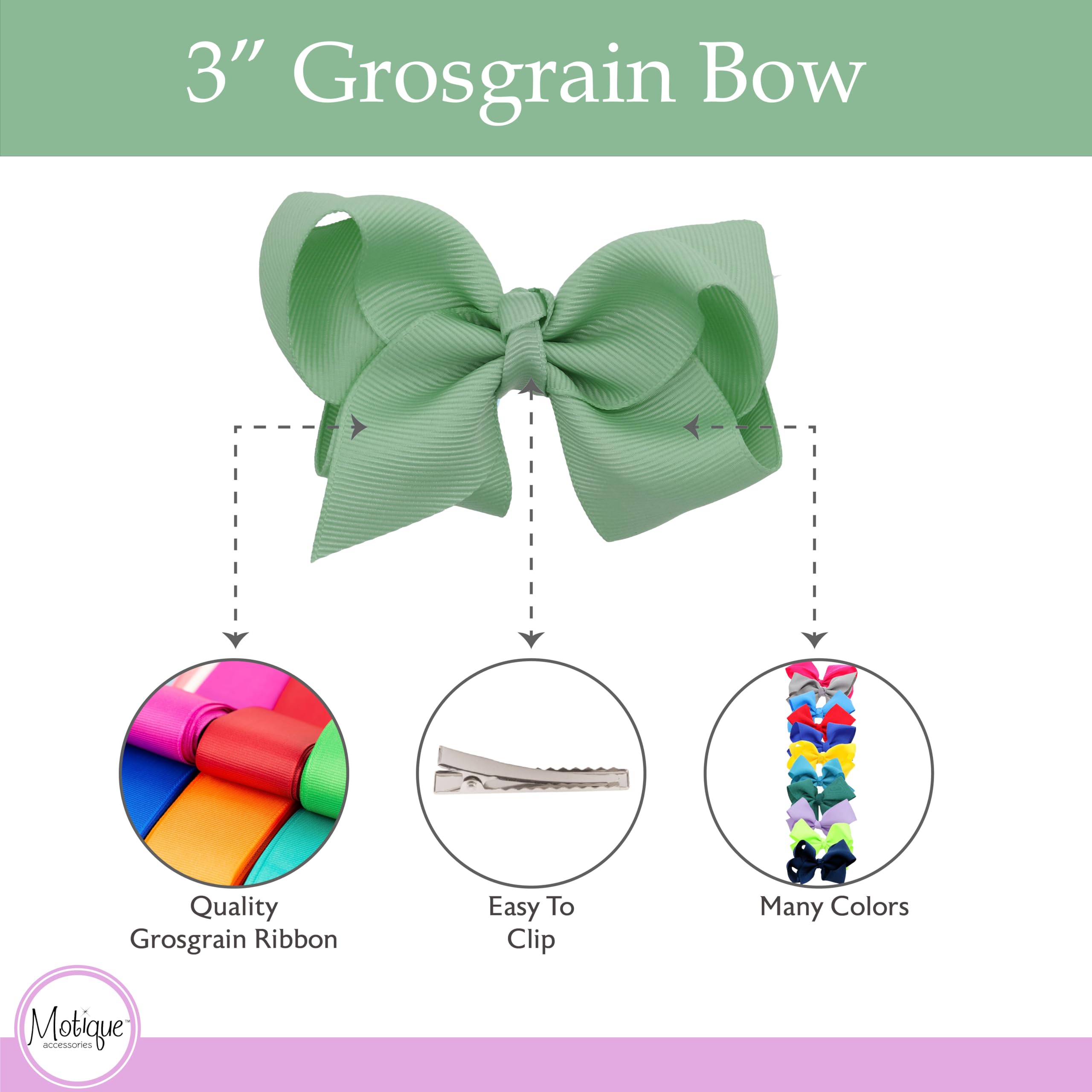 Motique Accessories alligator clip detail showing secure grip and comfortable hold