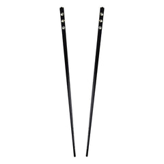 Motique Accessories front view of two black hair sticks, sleek styling benefit