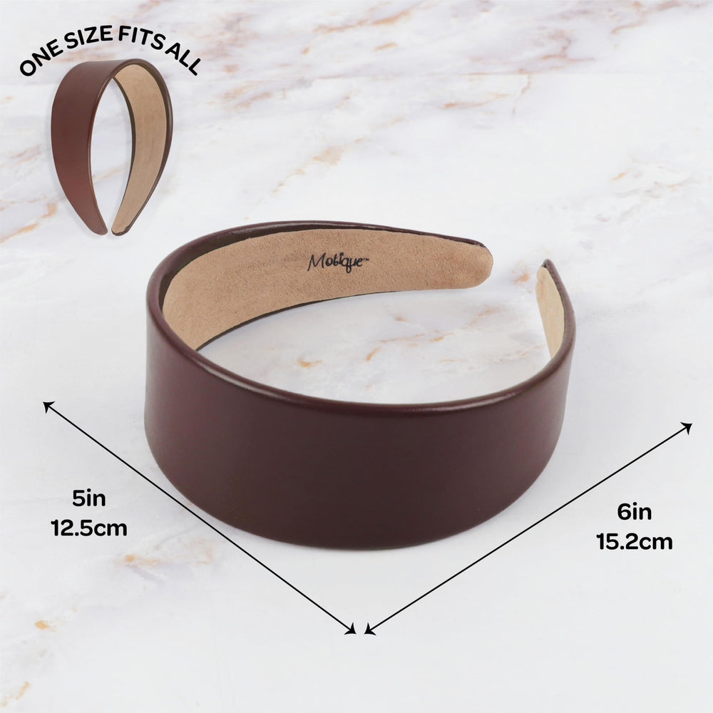 Motique Accessories headband label and simple packaging showing care information