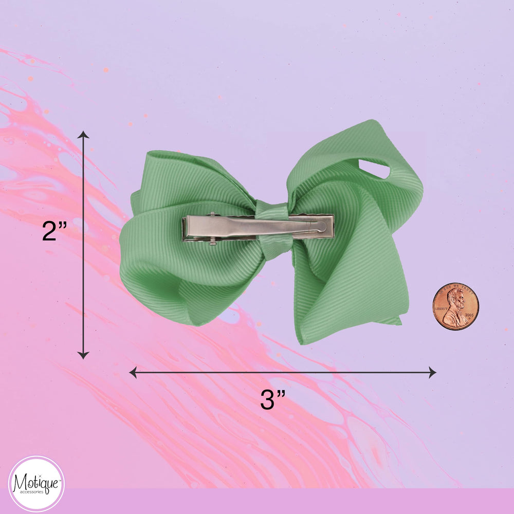 Motique Accessories bow worn by child demonstrating pretty style and everyday wearability