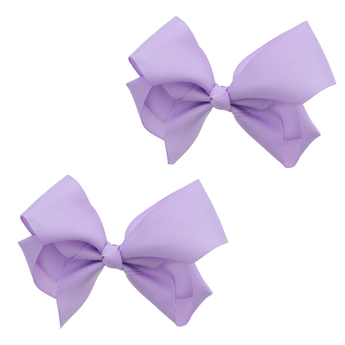 Motique Accessories lavender bow front view showing neat grosgrain ribbon and cheerful color
