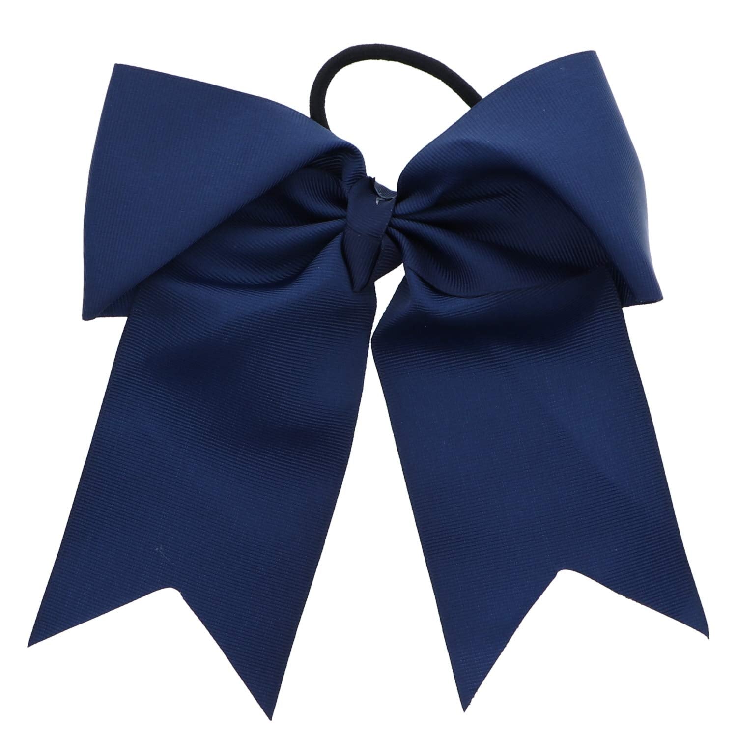 Motique Accessories navy bow front view showing shape and long tails for stylish looks
