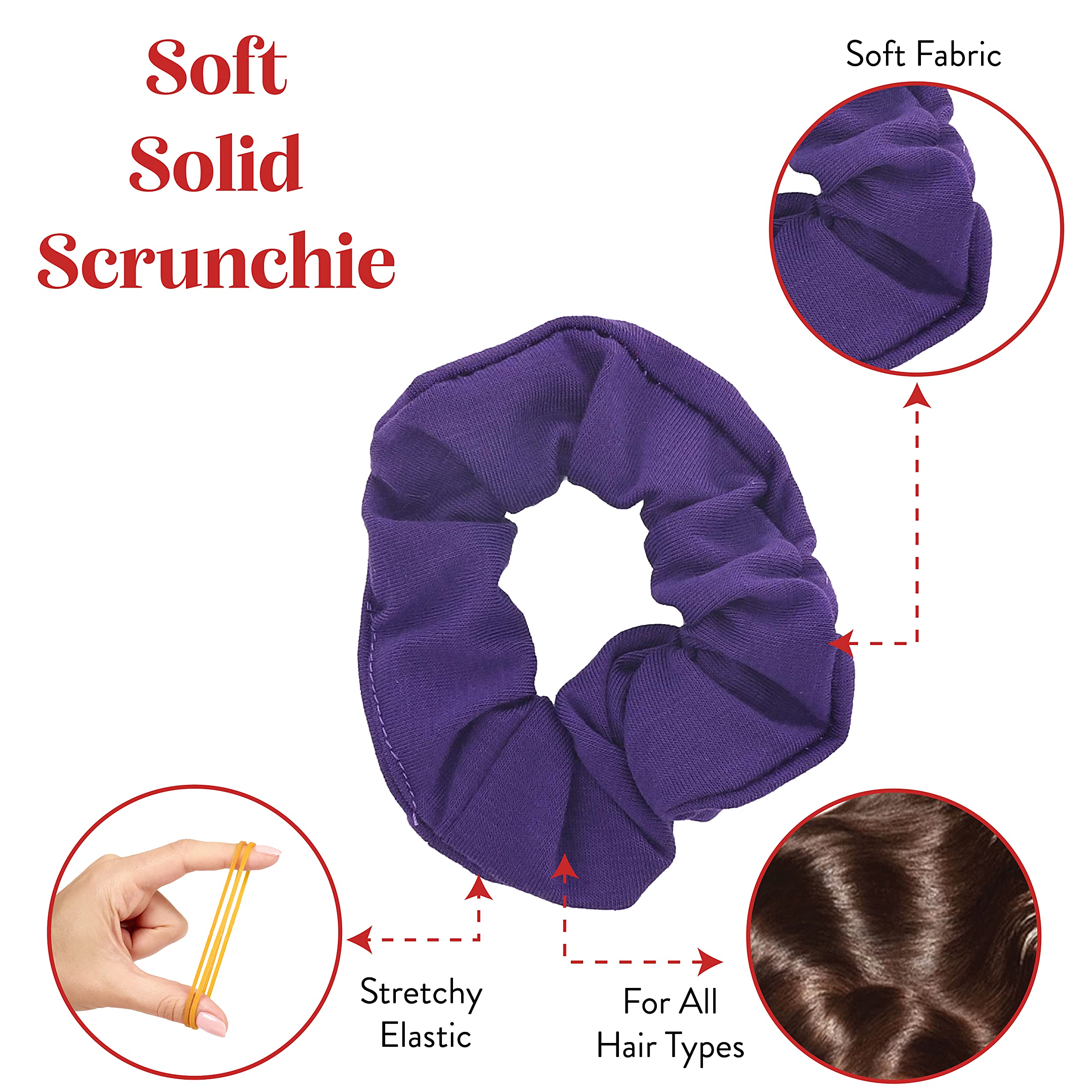 Motique Accessories scrunchie securing a high ponytail, demonstrating reliable hold and no visible hair crease